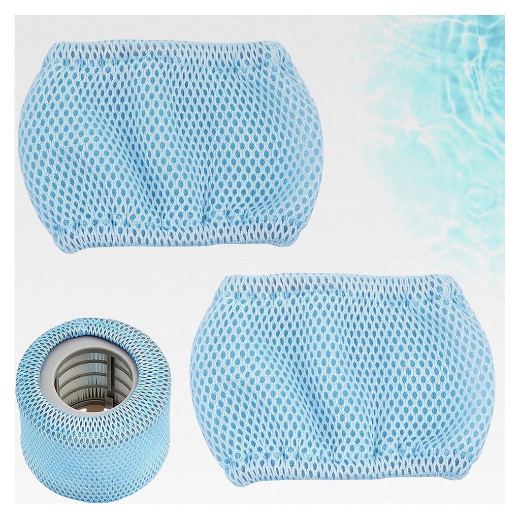 2 Filter für Whirlpools, Zubehör für Pools, Set mit 2 Netzabdeckungen für Whirlpools, kompatibles Ersatzschutznetz, Skimmer-Bubble-Cover für W...