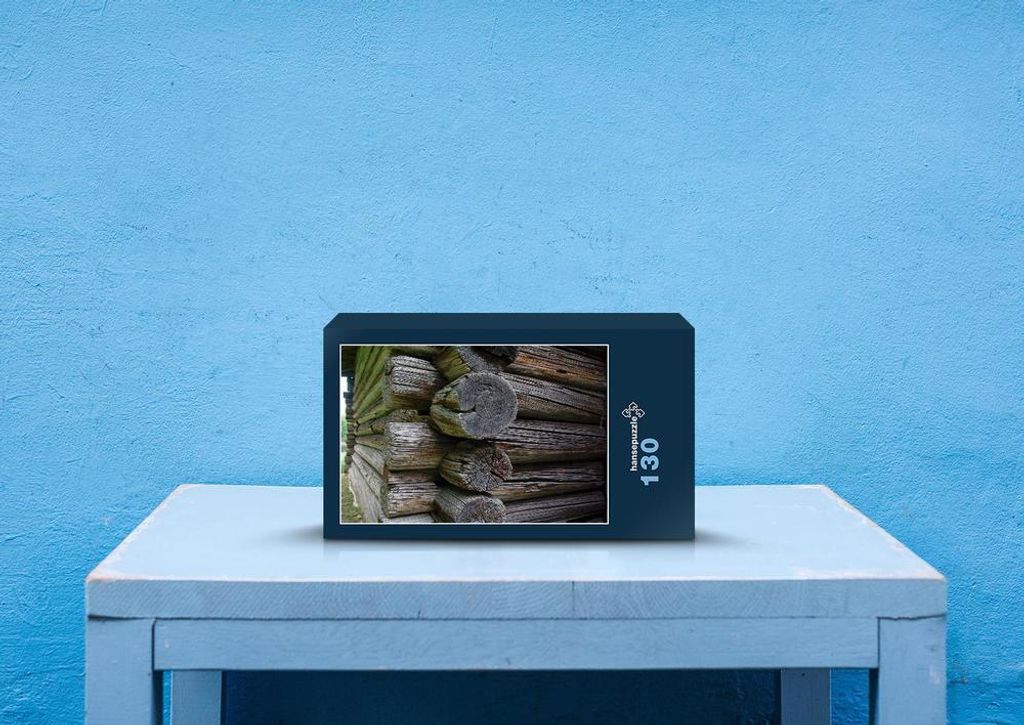 hansepuzzle 69737 - Holzchalet Puzzle, 130 Teile, Gebäude, 28,7 x 20,0cm mit hochwertiger Aufbewahrung, Kartonbox und wiederverschließbarem Beutel