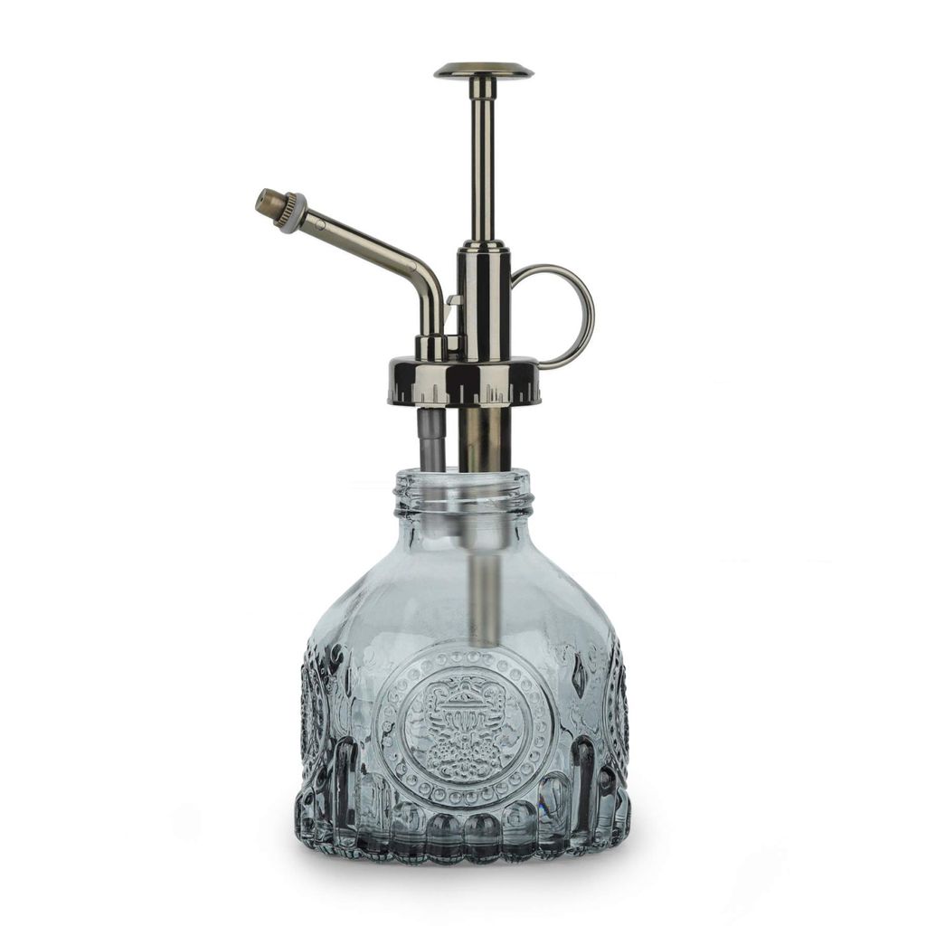 200ml Sprühflasche Pflanzen Glas, Gießkanne Klein Dekorative Retro Relief mit Pumpe, Vintage Blumensprüher geeignet zum Gießen im Innenbereich ...