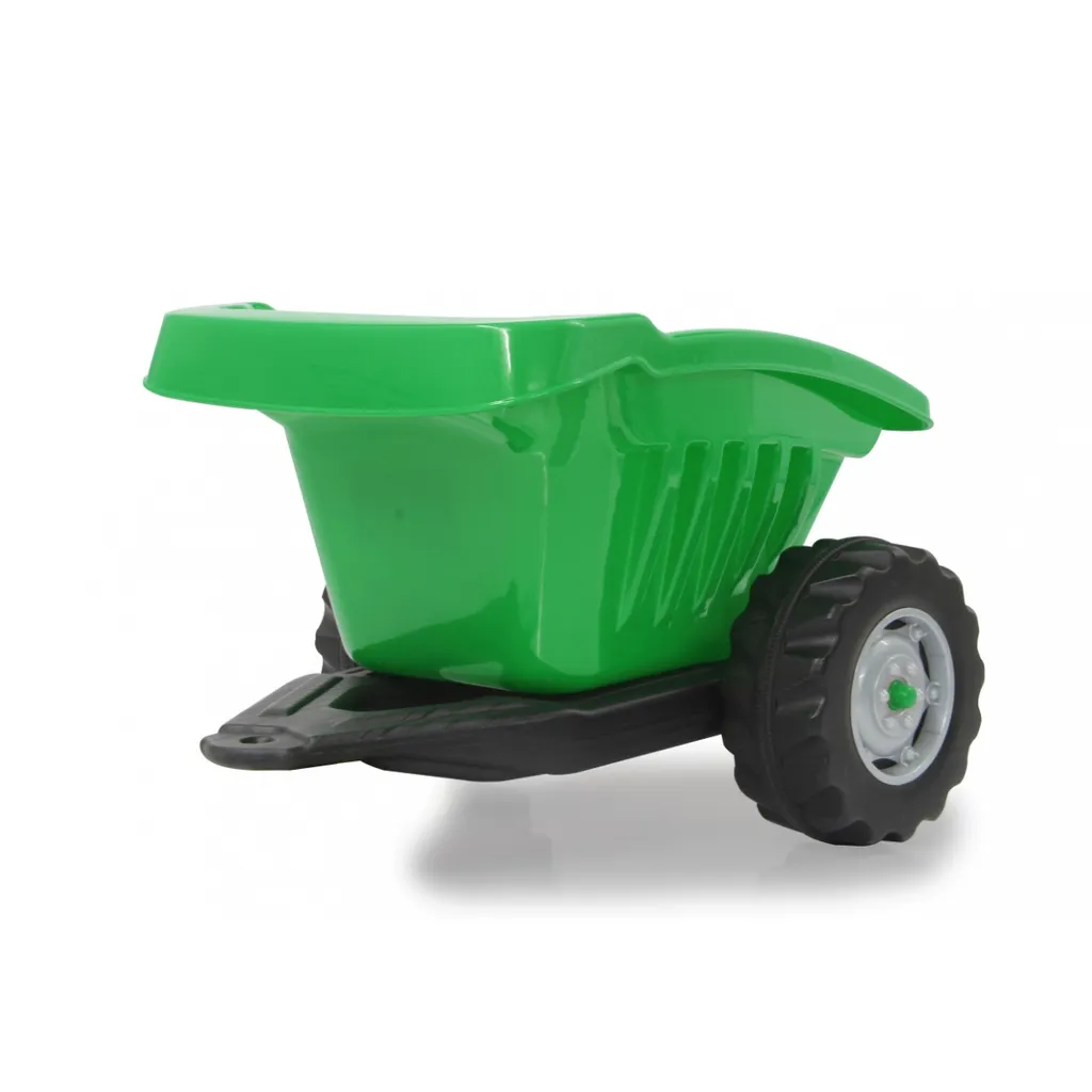 Remorque verte de jardin pour tracteur Strong Bull : idéale pour jouer
