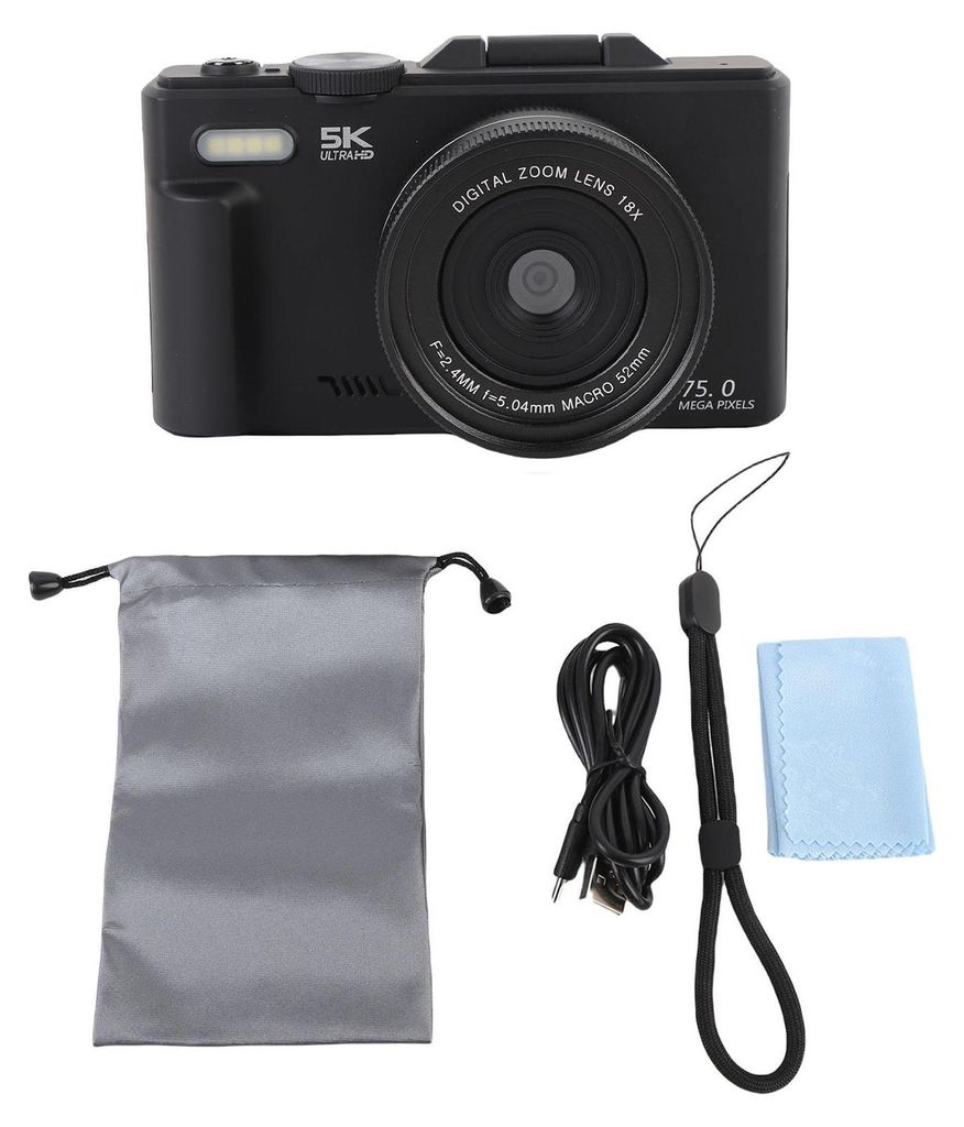 5k HD digitální fotoaparát 75MP UHD 18xAF automatické Obrázek produktu 