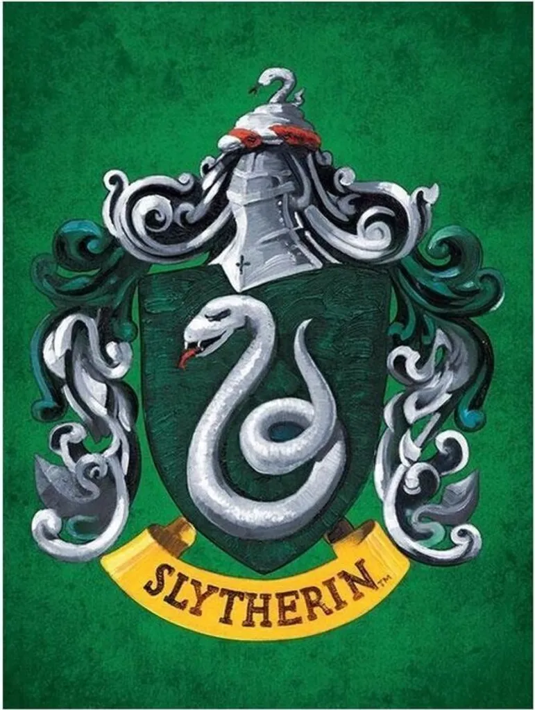 Tableau Serpentard Harry Potter 60x80cm Vert Toile Grande Taille