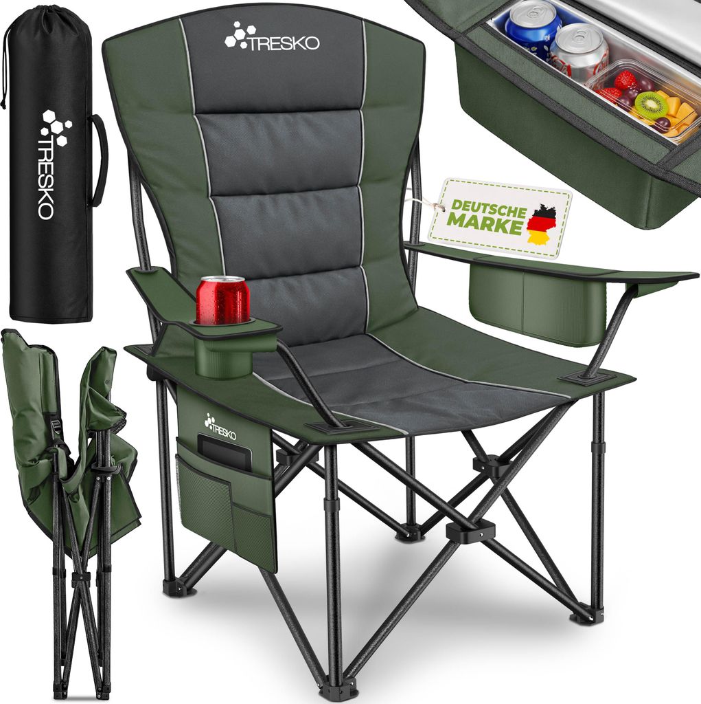 TRESKO® Campingstuhl Faltbar bis 200kg | Faltstuhl mit Produktbild 