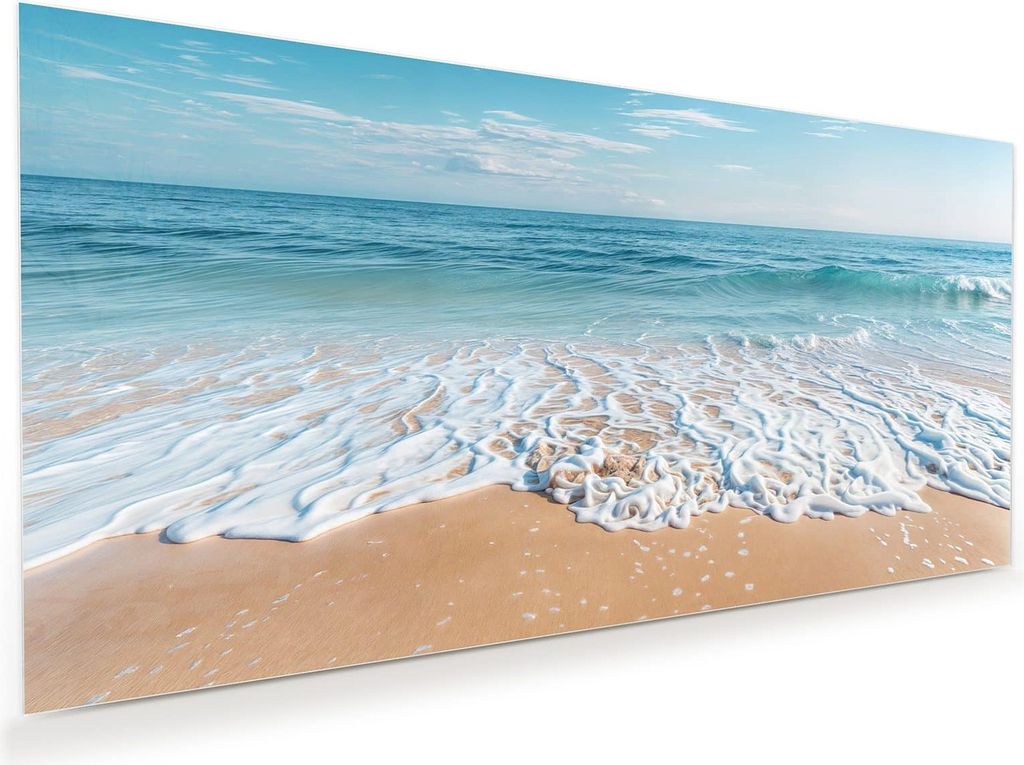 Glasbild 100x50cm in XXL für Wohnzimmer, Schlafzimmer Motiv Tropischer Strand