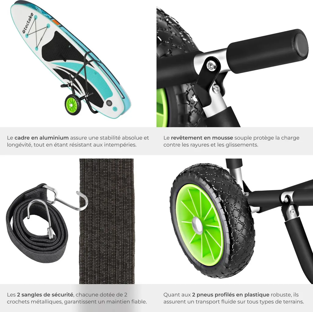 Chariot de surf double WaveWheel : transportez deux planches sans effort - 5