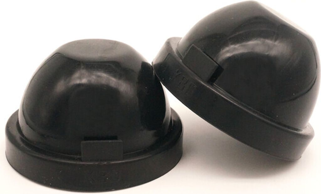 INF Hitzebeständiger Staubschutz aus Gummi für LED-Scheinwerfer im Auto, 2 Stück Schwarz 8 cm/5.2 cm