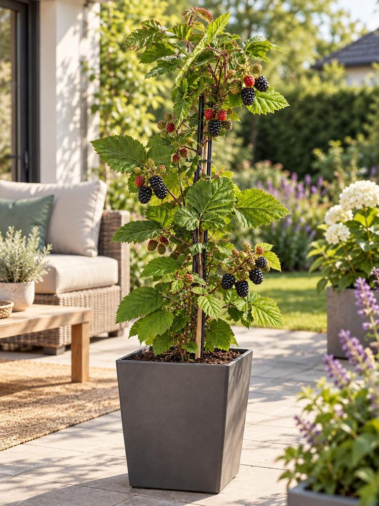 Brombeżka Black Satin, 50–70 cm – bezkolczasta odmiana Zdjęcie produktu 
