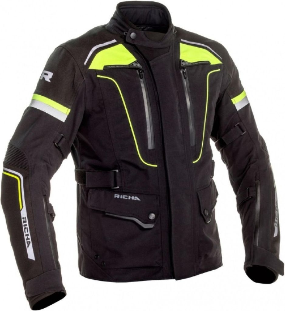 Richa Infinity 2 Pro Motorrad Textiljacke, schwarz/gelb, 2XL
