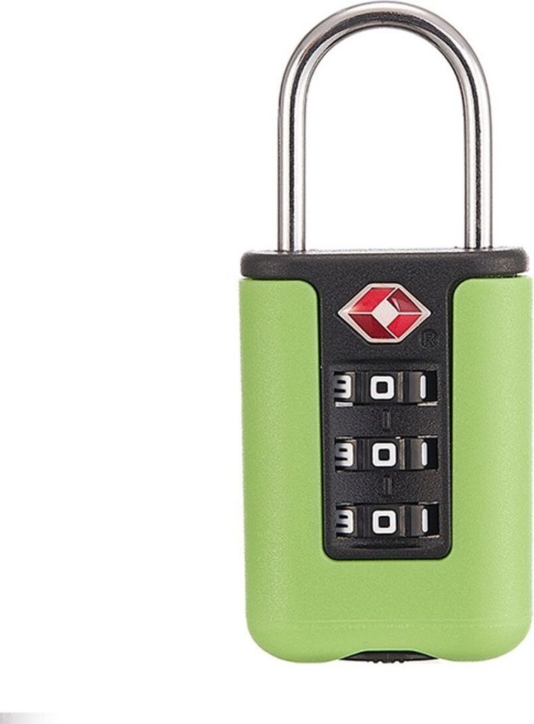 TSA Zahlenschloss Kofferschloss 3-stellig Reiseschloss Vorhängeschloss Reise, Farbe:Hellgrün