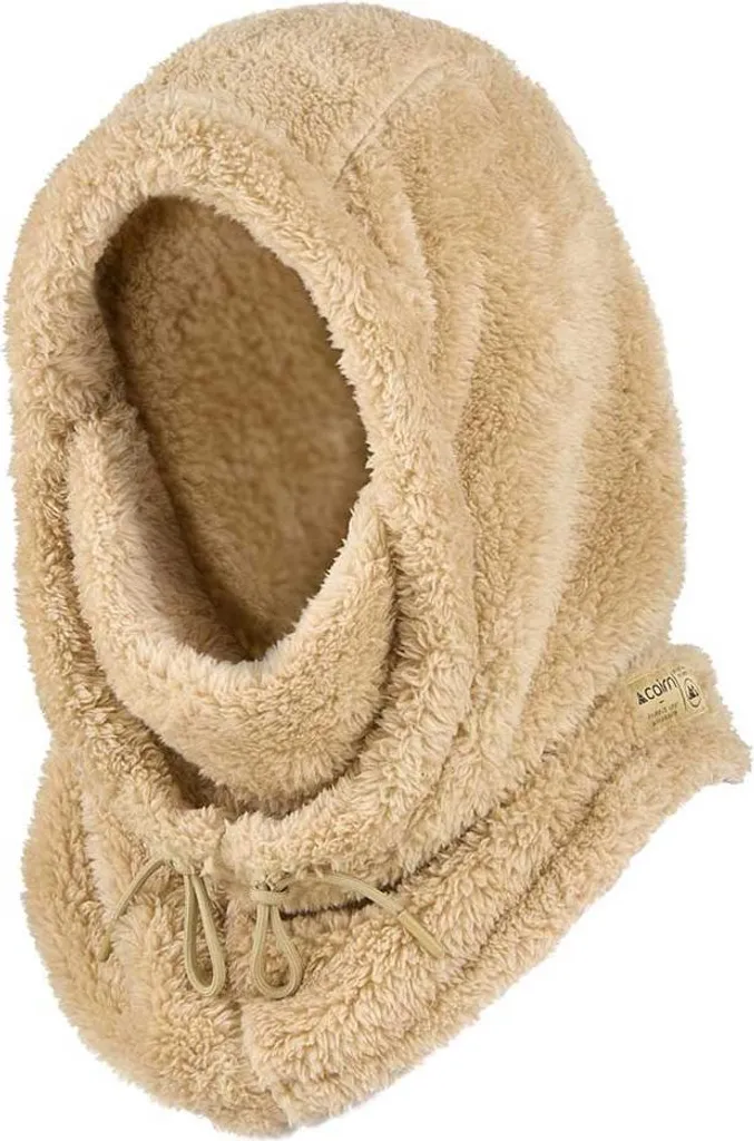 Cagoule de ski homme Cairn Plush beige en polaire douce