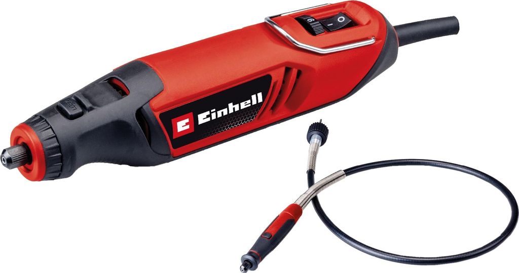 Einhell TC-MT 150 E Schleifgraviermaschine Graviermaschinen (Rot Schwarz, inkl. 117-teiligem Zubehörset in praktischer Aufbewahrungsbox)