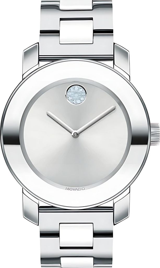 Movado Bold Damenuhr silber Edelstahl elegante Designer Uhr