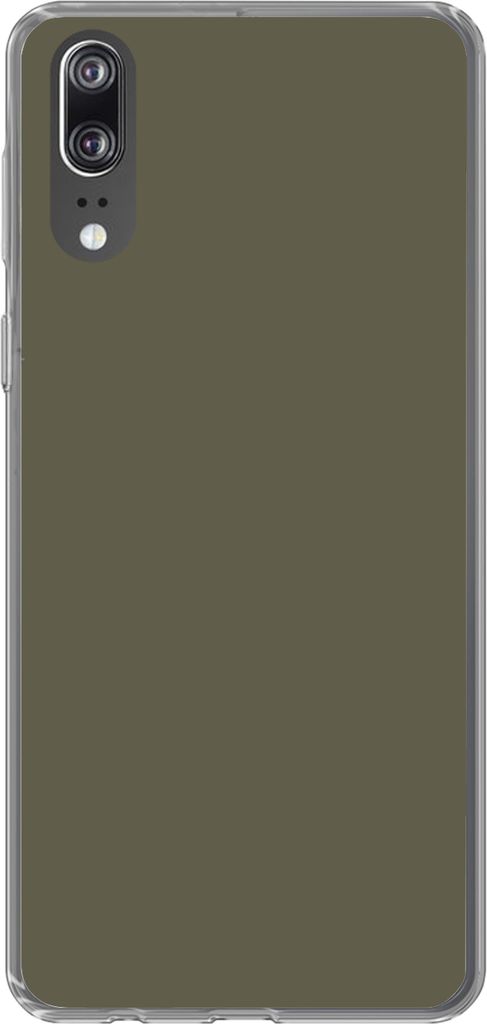 MuchoWow Handyhülle Schutzhülle Hülle für Telefoonhoesje Huawei P20 Grau - Warm - Herbst Silikon Softcase Handy Hülle - Hardcover