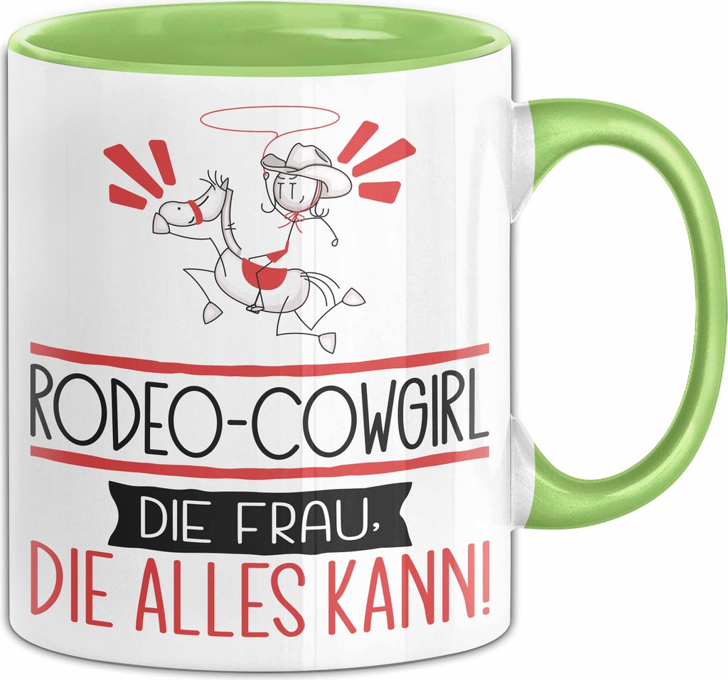 Rodeo-Cowgirl Geschenk Tasse Becher Die Frau Die Allen Kann Produktbild 