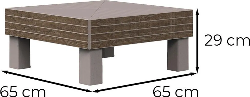 Table Curver Elements Signature Noyer sans coussin pour jardin design