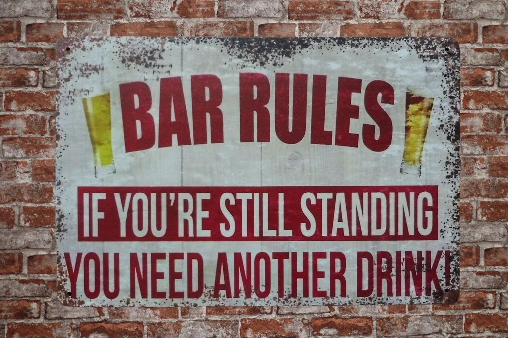 Barregeln blechschild - metallschild - Vintage blechschild - Metall poster - Retro blechschild