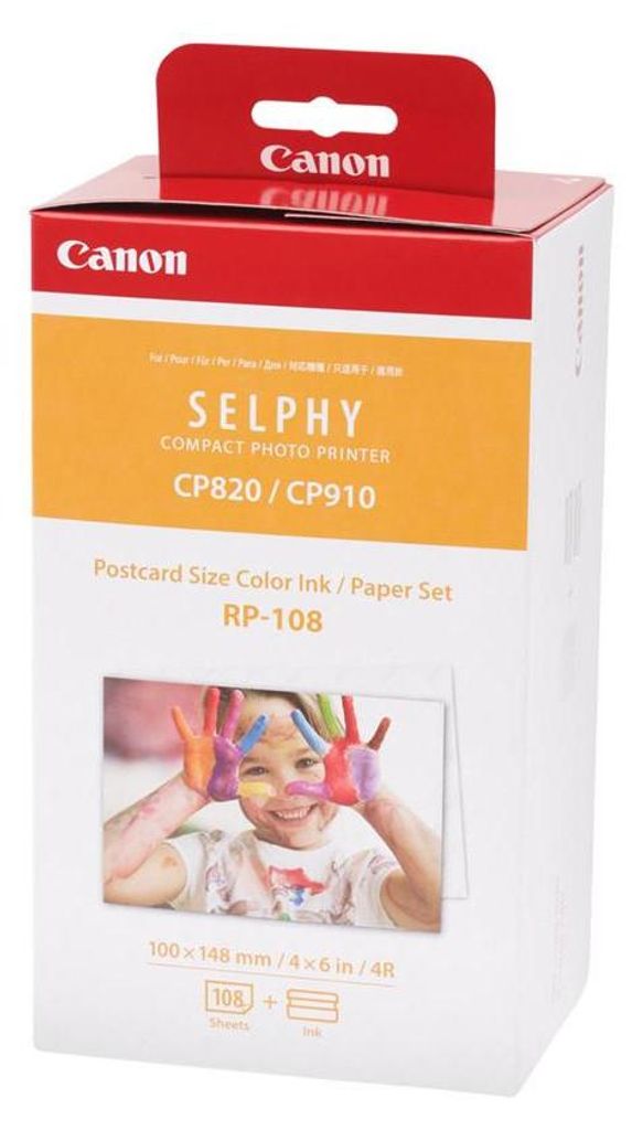 Canon RP-108 Farbtinte + 100 x 148 mm Papier, 108 Blatt, Produktbild 