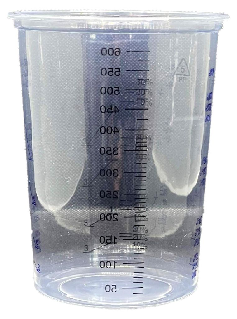 100 Stück Mischbecher 600ml für Epoxidharz Farben Silikon Basteln Transparent