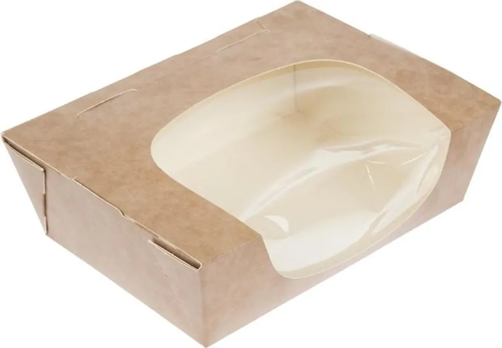 Colpac Zest Bacs à salade compostables 825 ml avec fenêtre par lot