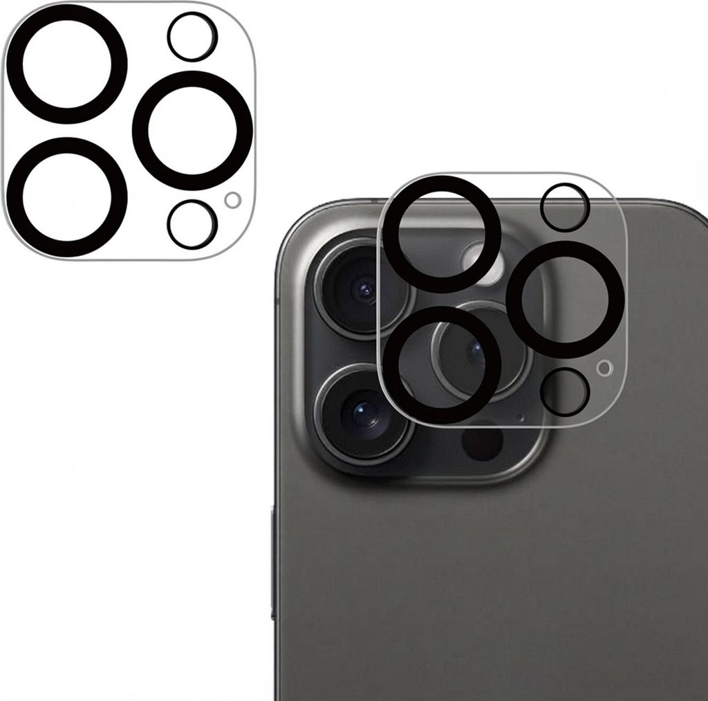 imoshion Kameraprotektor aus Glas 2er-Pack für das iPhone 16 Pro / 16 Pro Max - Schwarz