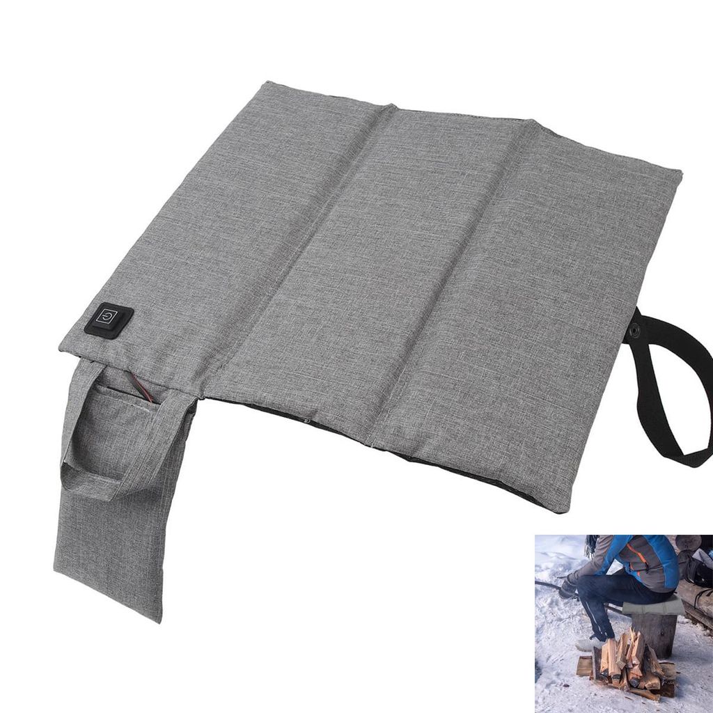 Tragbares beheizbares Sitzkissen – USB-Heizung,Einstellbare Temperatur,Leicht & Faltbar, Ideal für Outdoor,Stadion & Camping (Enthält keine Pow...
