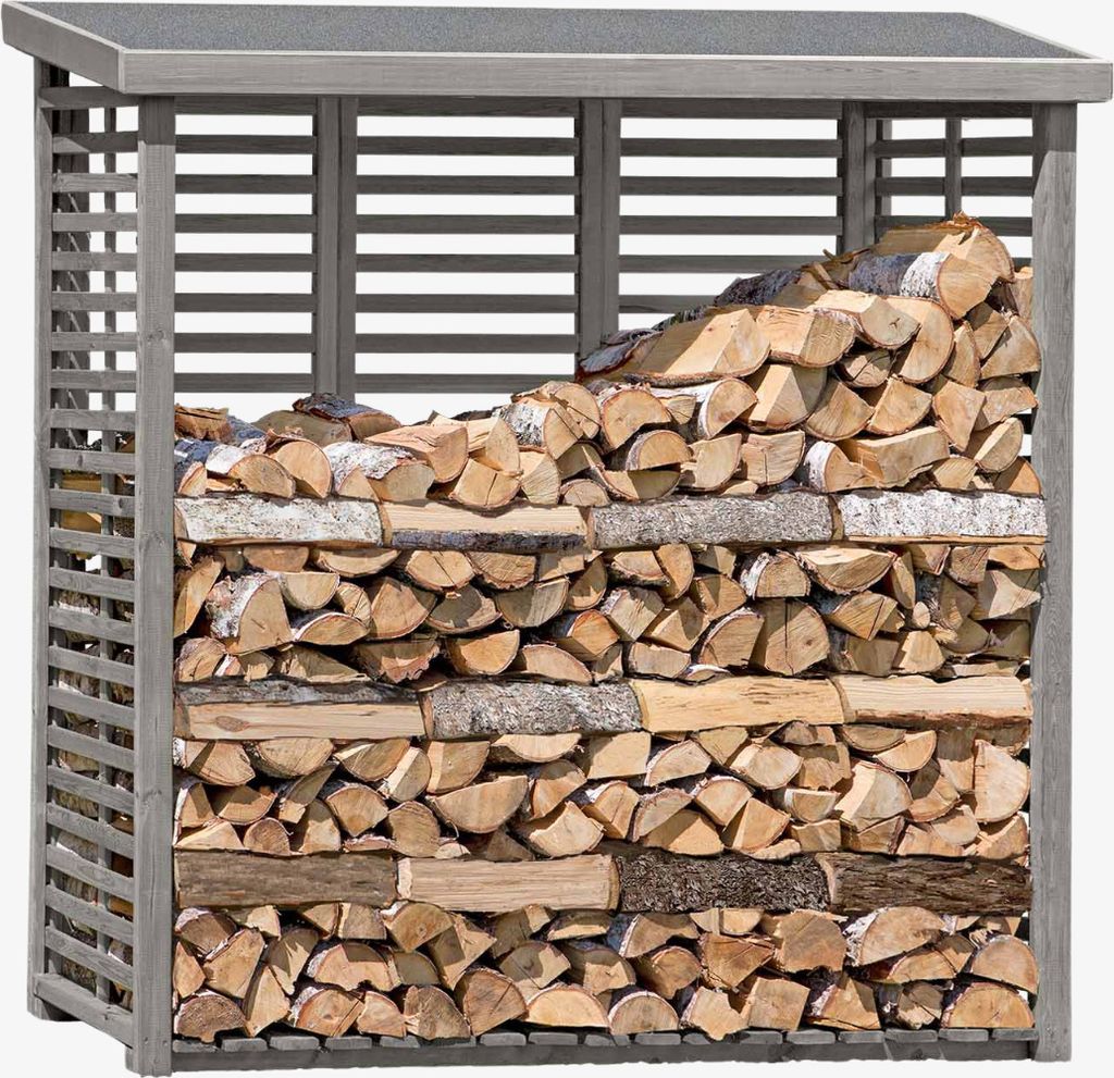 Kaminholzregal FLAMMO L mit Rückwand Produktbild 