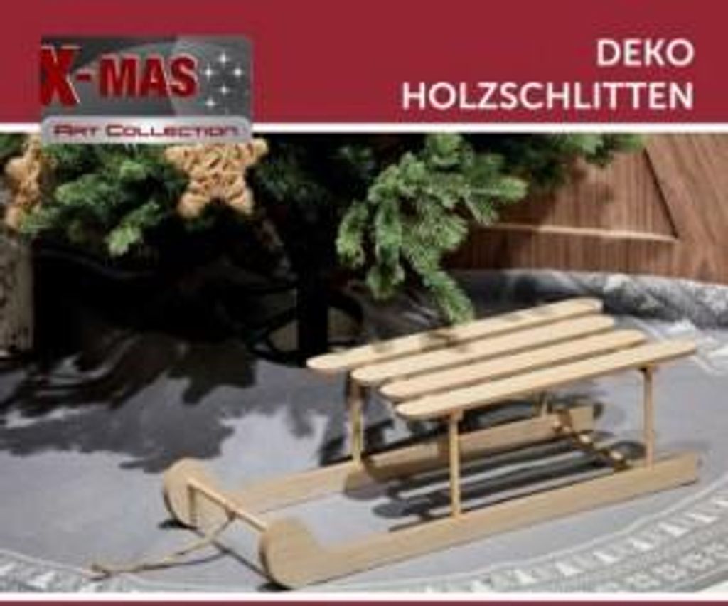 Weihnachts Deko Holzschlitten Weihnachten
