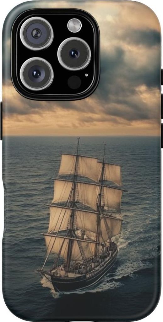 Segelschiff auf stürmischer See – Hülle Kompatibel mit iPhone 16 Pro