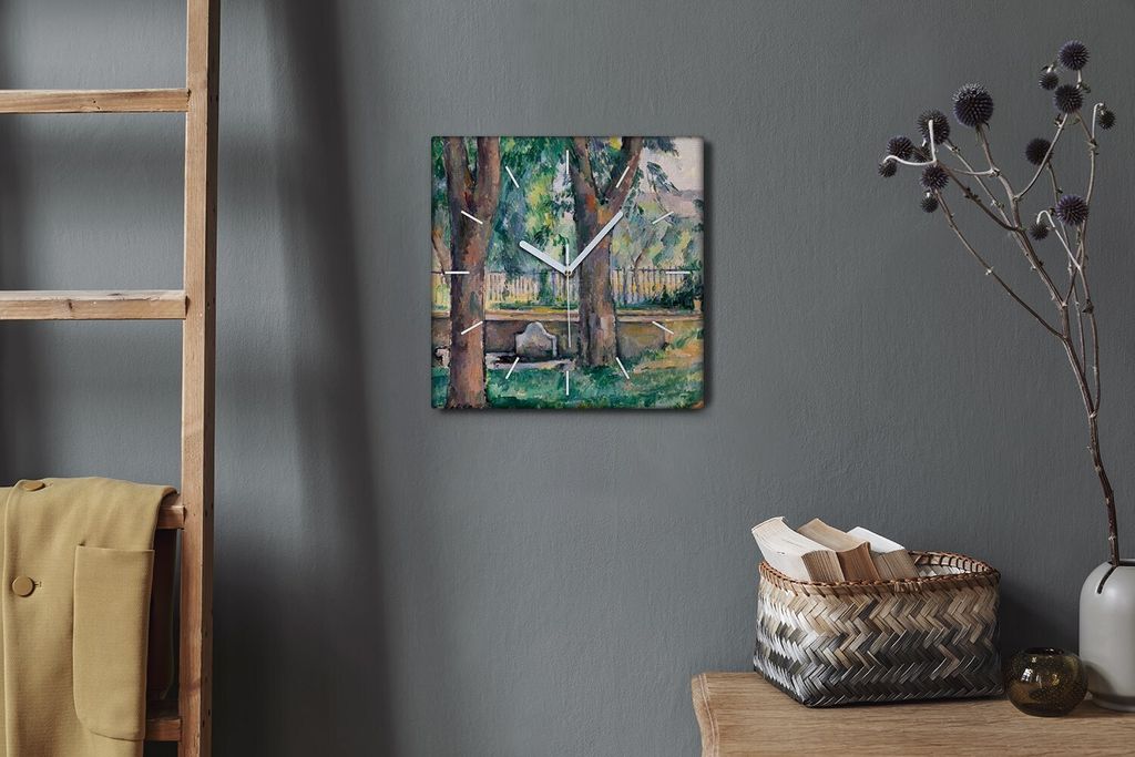 Coloray Hodiny Unikátní 30x30 cm Tiché hodiny Pro obývací pokoj a kuchyň Nástěnné hodiny Plátno Bílé ručičky hodin - Příroda lesní...