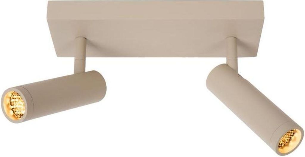 Strahler Aluminium GU10 verstellbar Taupe 2-flammig länglich Modern Spot Lampe