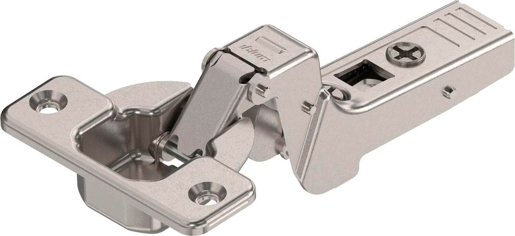 BLUM CLIP top Profiltürscharnier 95°, 18 mm gekröpft ohne Feder, Schrauben