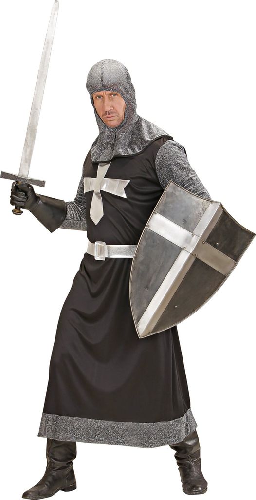 WIDMANN S.R.L. Kostüm Dunkler Ritter Gr.XL, lange Robe, Gürtel