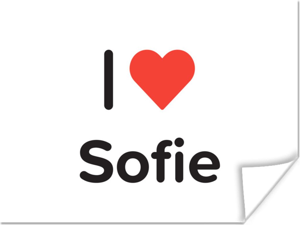 MuchoWow Poster Ich liebe - Sofie - Mädchen 40x30 cm - Plakate für die Wände - Poster Wohnzimmer