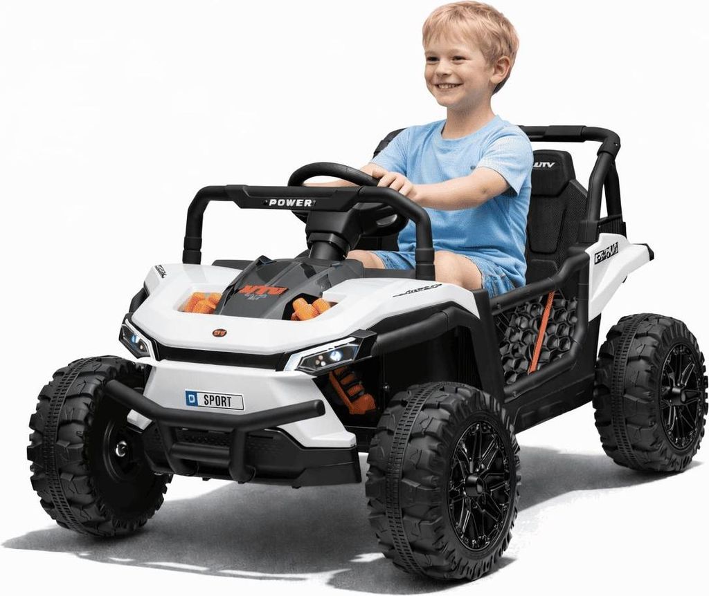 Voiture électrique pour enfants UTV Small 12V, blanche, Image du produit 