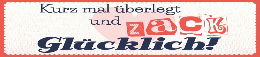 vianmo Blechschild 10x46 cm kurz mal überlegt zack glücklich