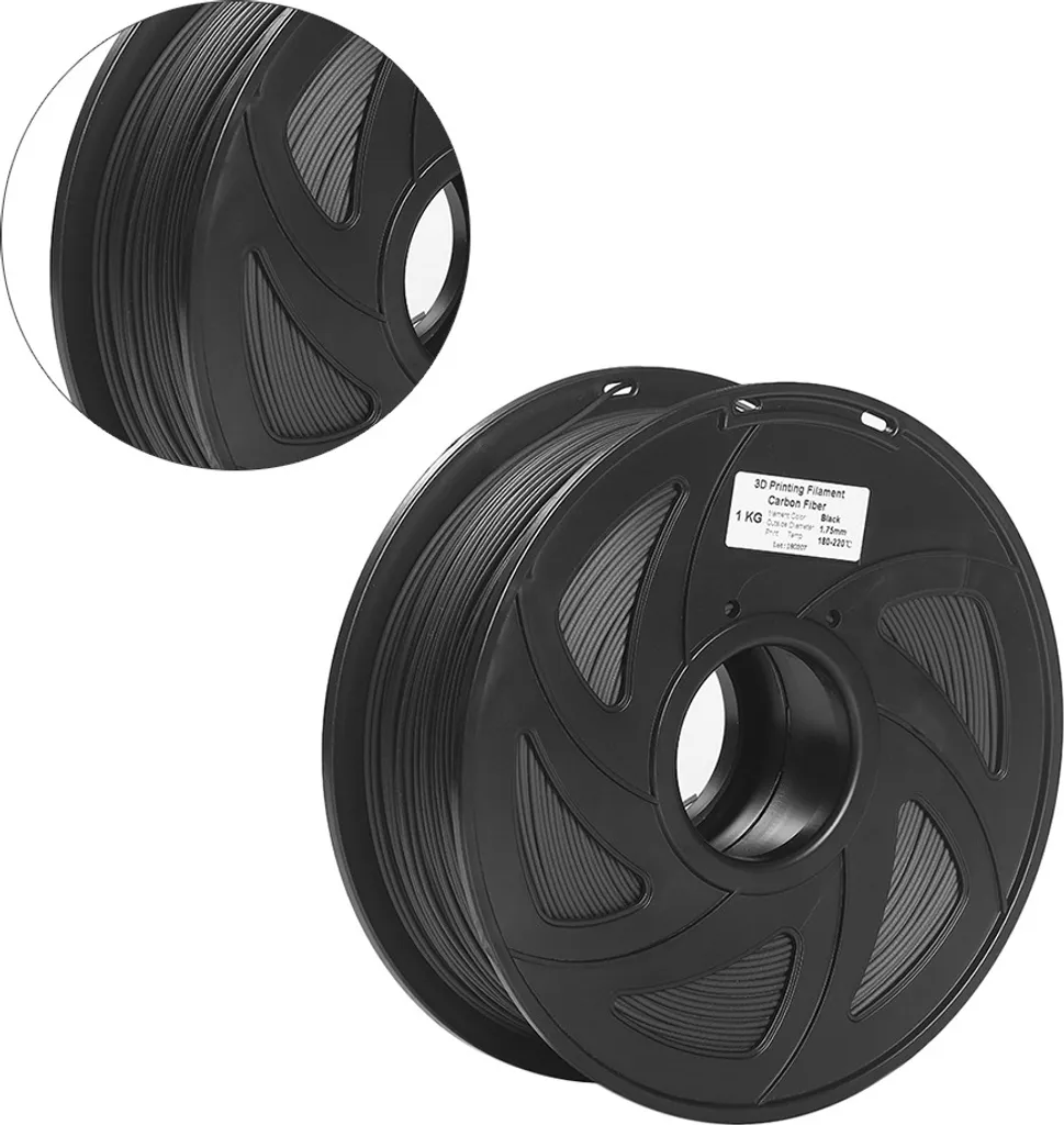 Filament 1.75mm PLA Carbone 1kg - Pour Prototypes et Pièces Solides