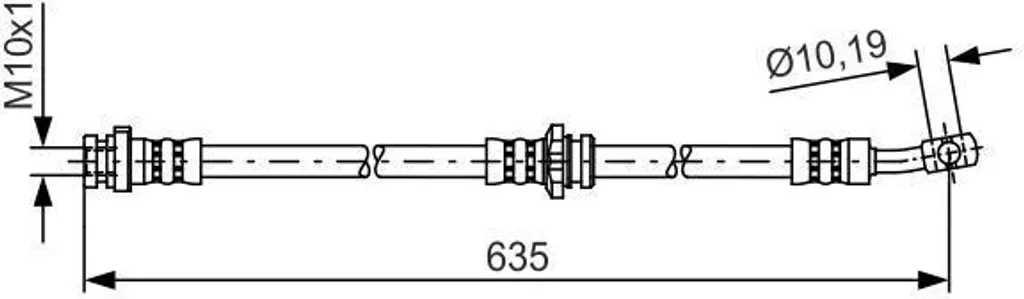 Flexible de frein Bosch renforcé pour Qashqai +2 I J10 OE 46210JD005