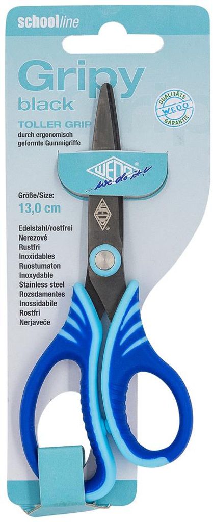WEDO Bastelschere Gripy black spitz Länge: 130 mm zufällige Farbe (1 Stück)