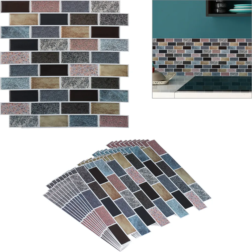 Relooker son Carrelage sans Travaux - Autocollants Muraux Pierre Lot de 10