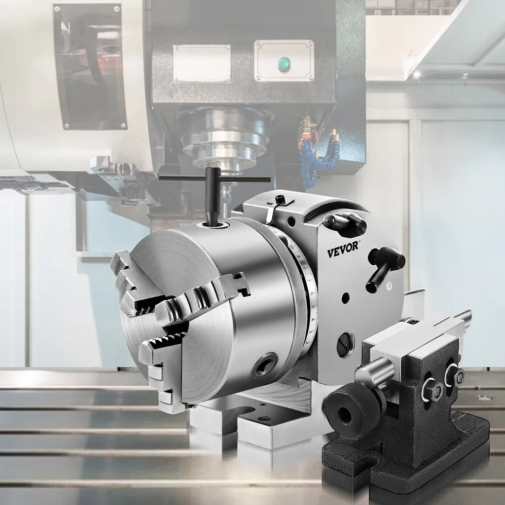 Diviseur avec mandrin à mors MT2 et table rotative indexable de 100mm - 8