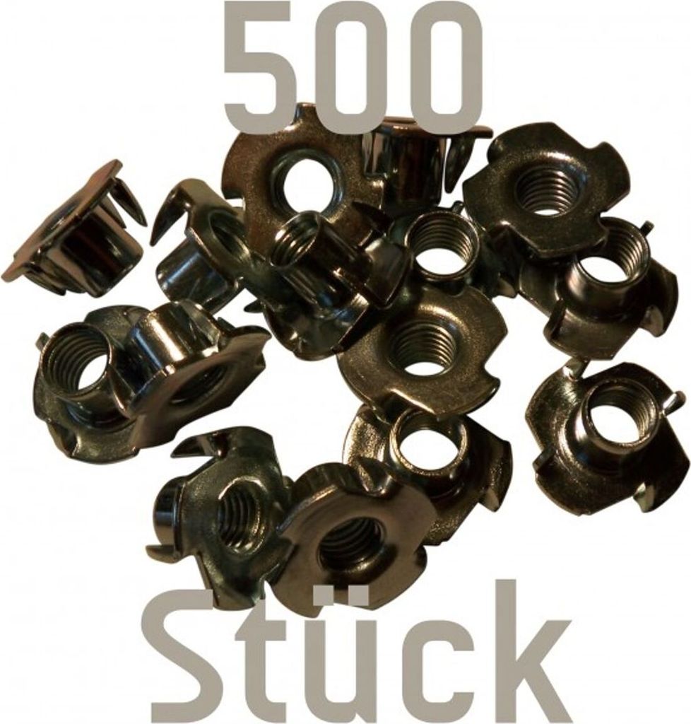 500 verzinkte Einschlagmuttern M10 für Klettergriffe,