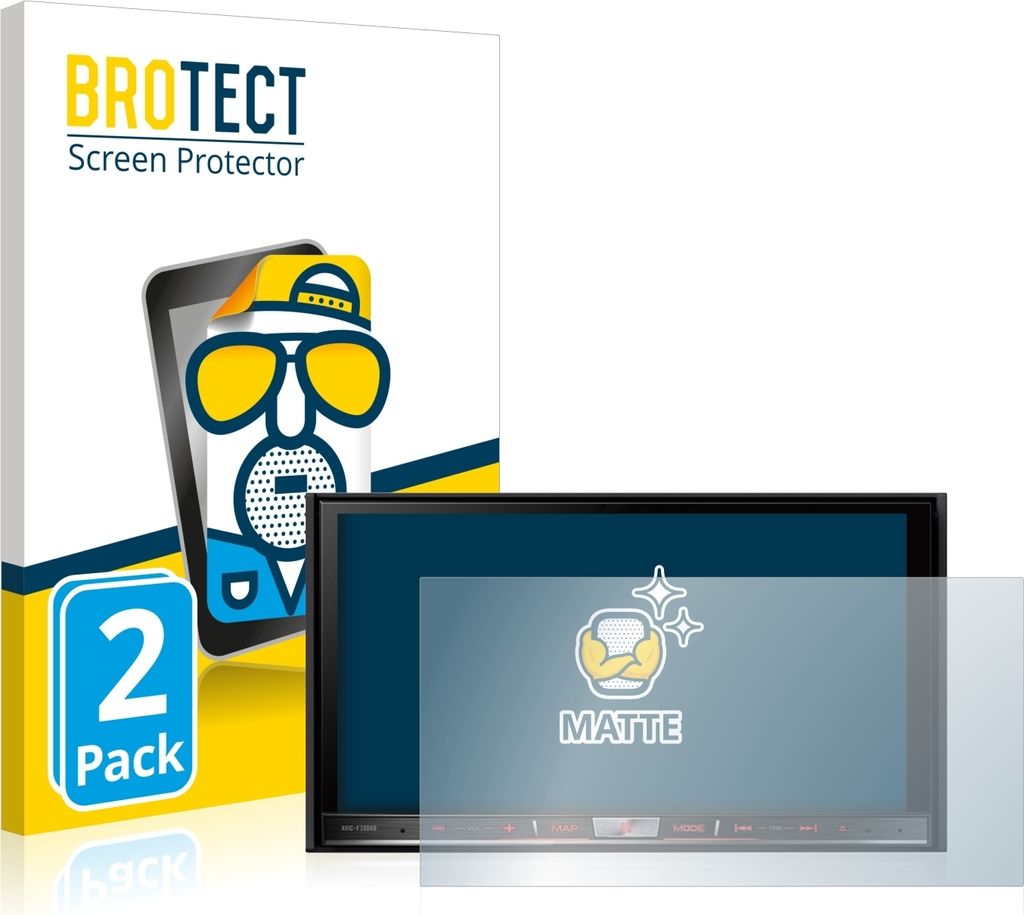 2x BROTECT Schutzfolie für Pioneer Avic-F80DAB Displayschutz Displayschutzfolie Folie Matt Entspiegelungsfolie