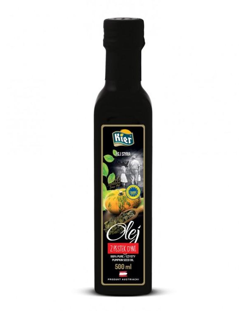 Kürbiskernöl 500 ml - aromatisches Öl für Salate, Saucen und feine Gerichte