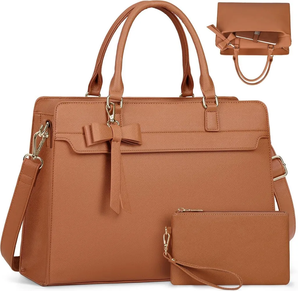 RAINSMORE Borsa Porta PC 15.6 Pollici Donna Elegante Set 2 Pezzi