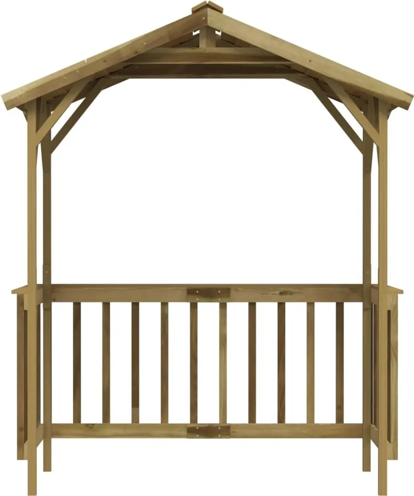 Toit de Protection pour Barbecue en Bois de Pin 163x93x210 cm Extérieur - 3