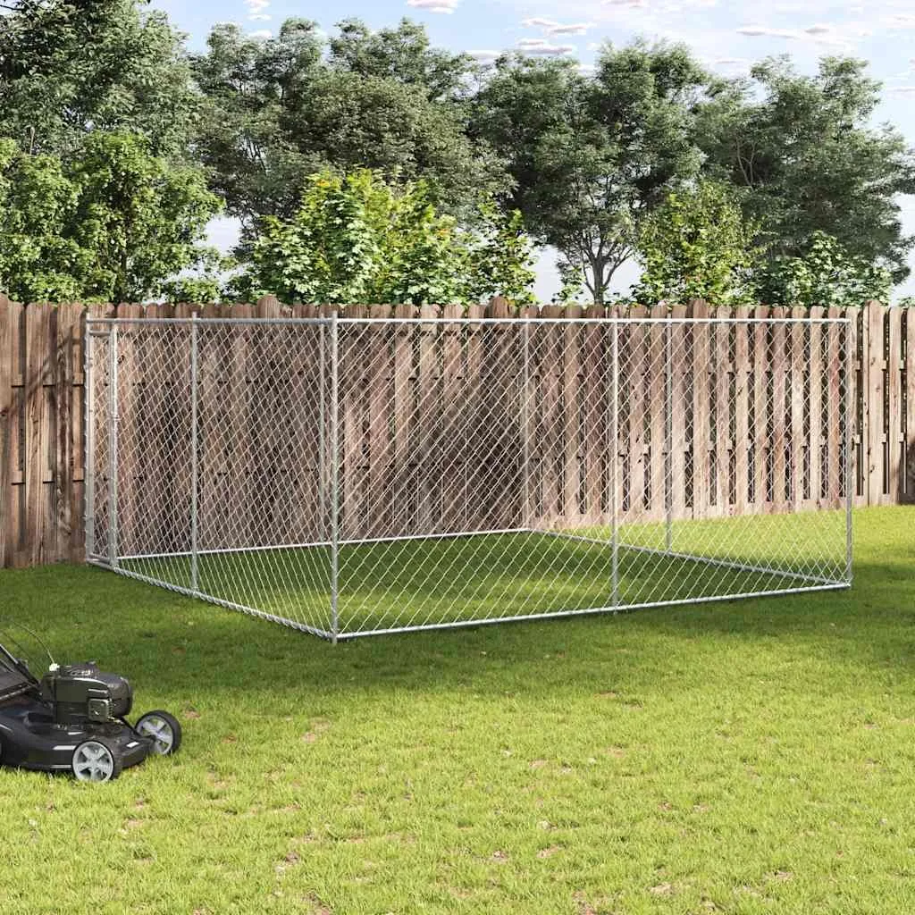 Enclos pour chien anti-fugue 383x383x185 cm - Sécurité maximale jardin