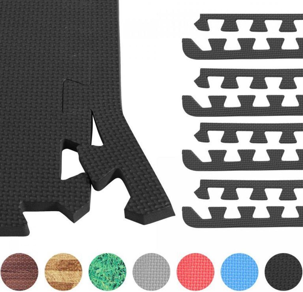 GORILLA SPORTS® Schutzmatten Endstücke - 8 Stücke, 60 cm, Produktbild 
