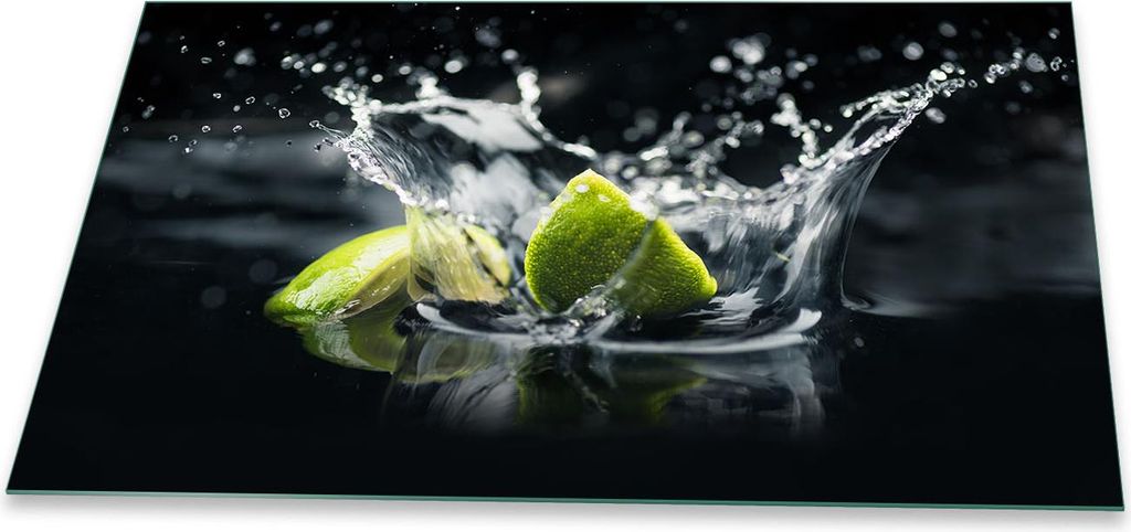 Herdabdeckplatte Abdeckung Glaskeramikfeld Abdeckplatte 1-Teilig 90x52 Lemon Grün Glas