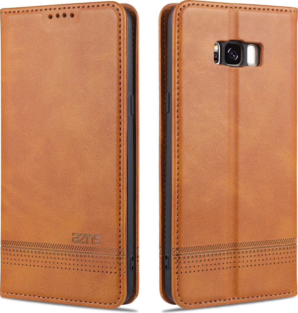 Custodia Samsung S8 Antiurto Pelle con Supporto Video Marrone