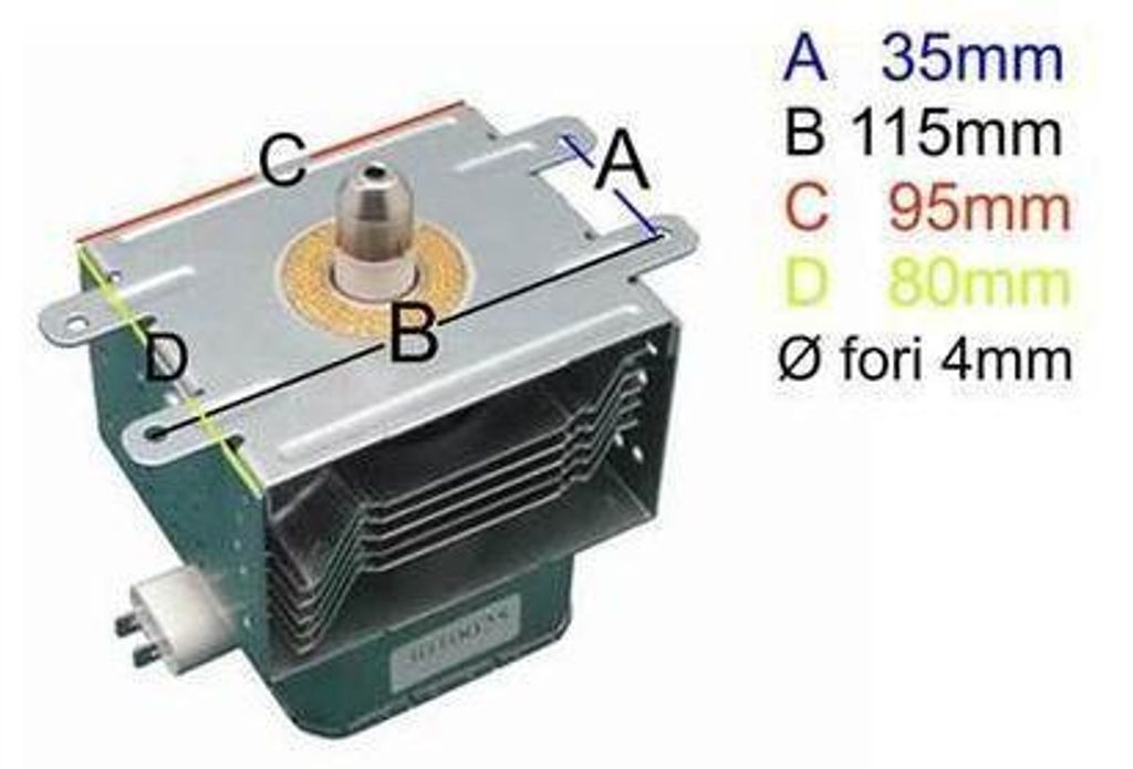 Magnétron pour micro-ondes Delonghi, Samsung OM75S, Image du produit 
